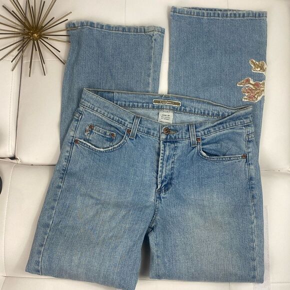 Vintage Cavaricci Floral Patchwork Bootcut Jeans Size 10  210 - Picture 1 of 10
